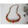 Image 2 : Wooden Bead Necklace - Assorted Pieces of Costume Jewelry