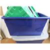 Image 3 : *2 Totes (1) Lid - Green Carry Basket