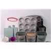 Image 3 : Lot of Assorted Kitchen Items - Cupcake Pans, Cutlery, Misc.