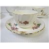 Image 2 : (4) Minton Tea Cups (3 saucers) Glass Pitcher