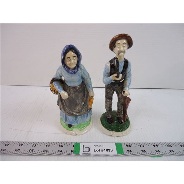 Grandma and Grandpa Ceramic Figures