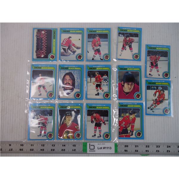 1979-80-OPeeChee-(14) Chicago Black Hawks Cards