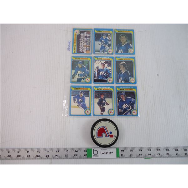 1979-80-OPeeChee-(18) Quebec Nordiques Cards with Puck