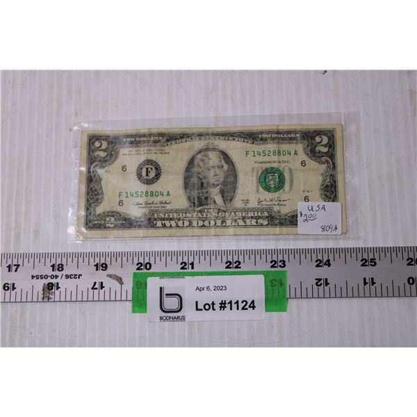 United States Two Dollar Bill - 804A