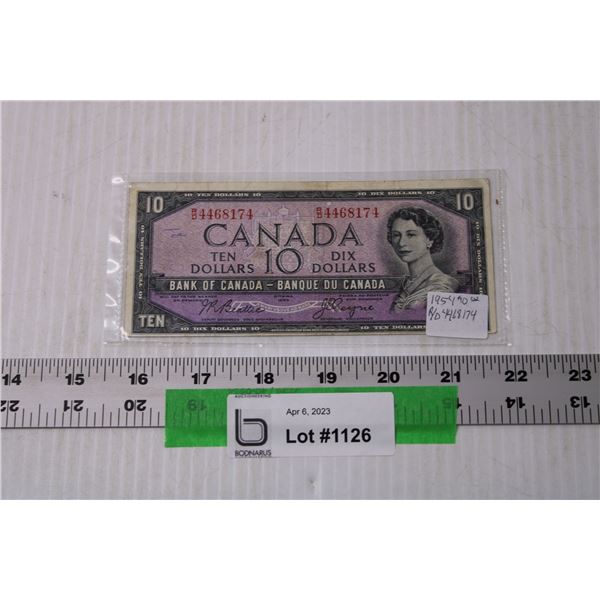 1954 Canadian Ten Dollar Bill - R/D 4468174