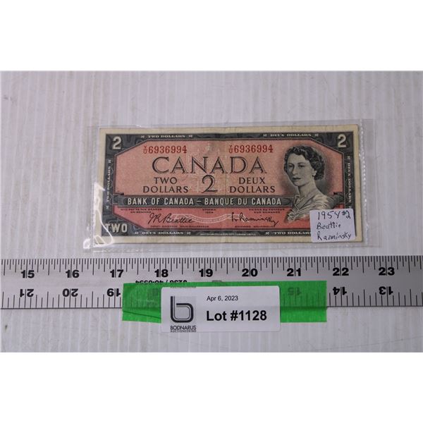 1954 Canadian Two Dollar Bill - Beattie Razminsky