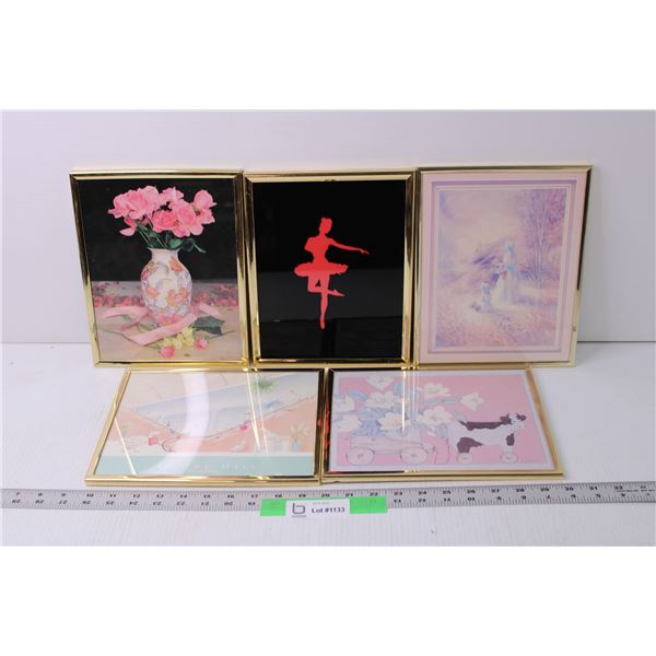 (5) Vintage Frames with Art