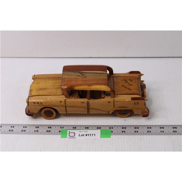 Vintage Wooden 1959 Buick - 10"