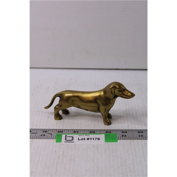 Vintage Brass Daschund - Made in Korea