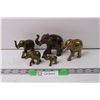 Image 1 : (5) Vintage Brass Elephants