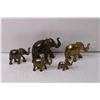 Image 3 : (5) Vintage Brass Elephants