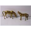 Image 4 : (2) Vintage Brass Horses - Made in India and Korea