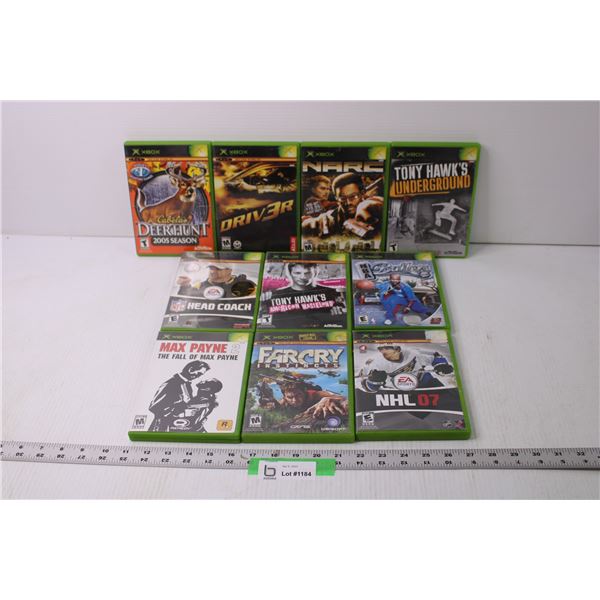 (10) Original Xbox Games - Tony Hawk, Far Cry, NHL, NFL