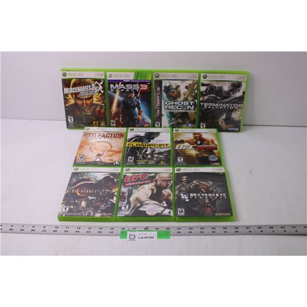 (10) Xbox 360 Games - UFC, Tom Clancy, Mass Effect