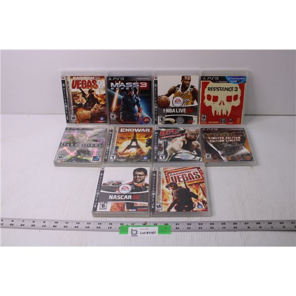 (10) PS3 Games - Nascar, NBA, UFC