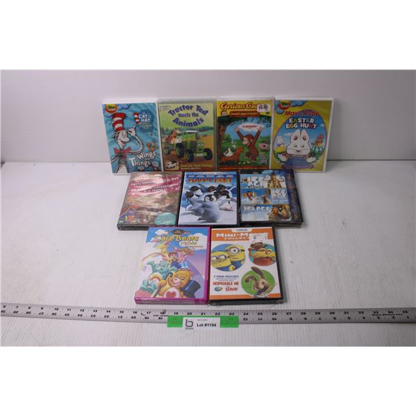 (9) Sealed Childrens DVDs (NIB)