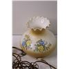 Image 2 : Vintage 1970s Yellow Floral Lamp (Working)