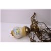 Image 3 : Vintage 1970s Yellow Floral Lamp (Working)