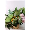 Image 2 : Basket of Fake Flowers and Leaves