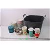 Image 1 : Storage Tub of Assorted Containers and Cups