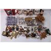 Image 2 : Lot of Assorted Christmas Decorations - Ornaments, Candle Holders (House Holder has Broken Pieces at
