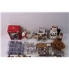 Image 3 : Lot of Assorted Christmas Decorations - Ornaments, Candle Holders (House Holder has Broken Pieces at
