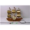 Image 1 : Vintage Wood and Metal Ship Clock (Working)