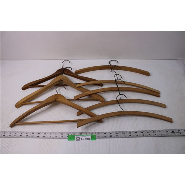 Lot of Wooden Coat Hangers