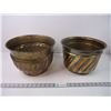 Image 1 : (2) Brass Planters