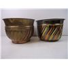 Image 2 : (2) Brass Planters