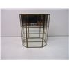 Image 2 : Small Curio Cabinet Brass & Glass -8.5"w by10"tall