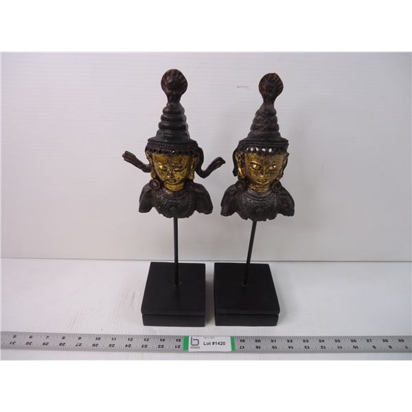 (2) Asian Antiquities Buddha Tealight Holder