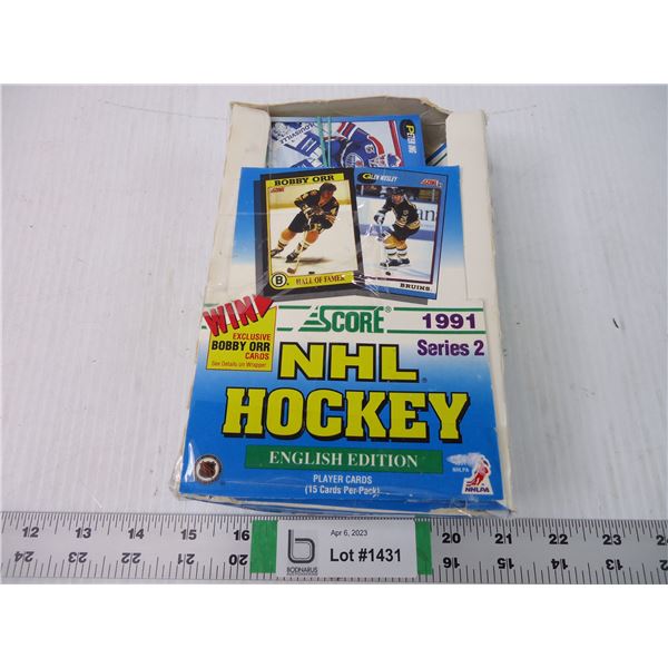 1991 Score-approx.335 cards-#340-#666 with 1 new package