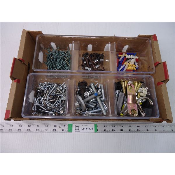 (6) Containers of Misc. Screws, Bolts, Anchors, etc...