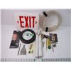 Image 1 : Various Misc. Exit Sign, Tire, Screen Door Actuators, and tools etc...