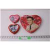 Image 1 : (3) Elvis Heart Shaped Tins