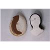 Image 4 : (2) Vintage Chalkware Heads - Indigenous