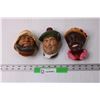 Image 1 : (3) Vintage Chalkware Heads