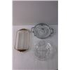 Image 2 : Glass Dishes with Dividers and Misc.