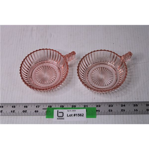 (2) Pieces of Pink Depression Glass