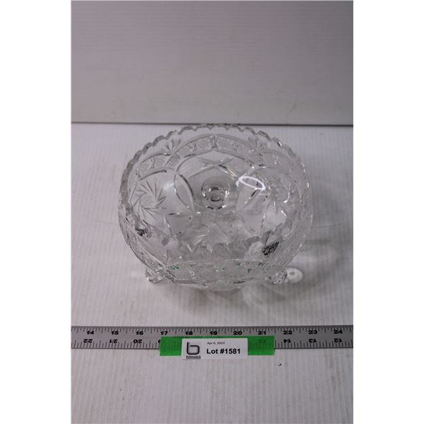 Glass Decorative Bowl on Legs