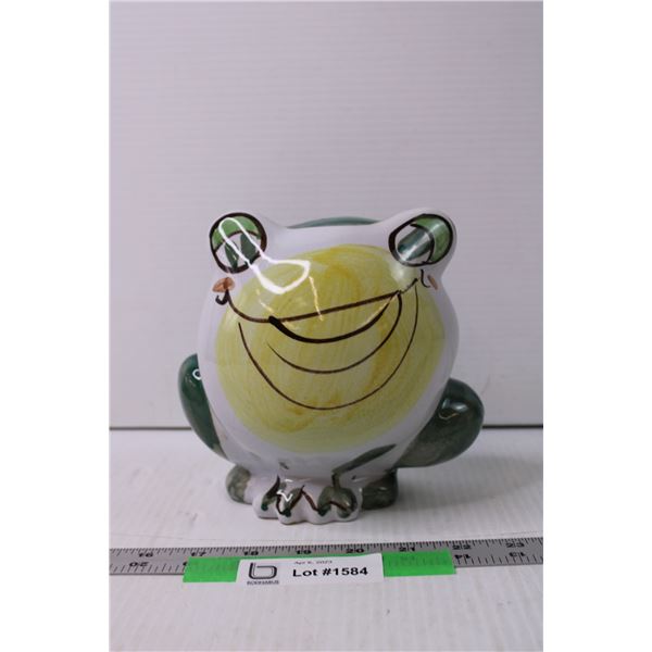 Ceramic Frog Piggy Bank