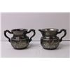 Image 2 : Silver Plated Creamer and Sugar Set and Serving Dish