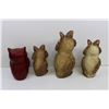 Image 7 : (4) Decorative Ceramic Owls