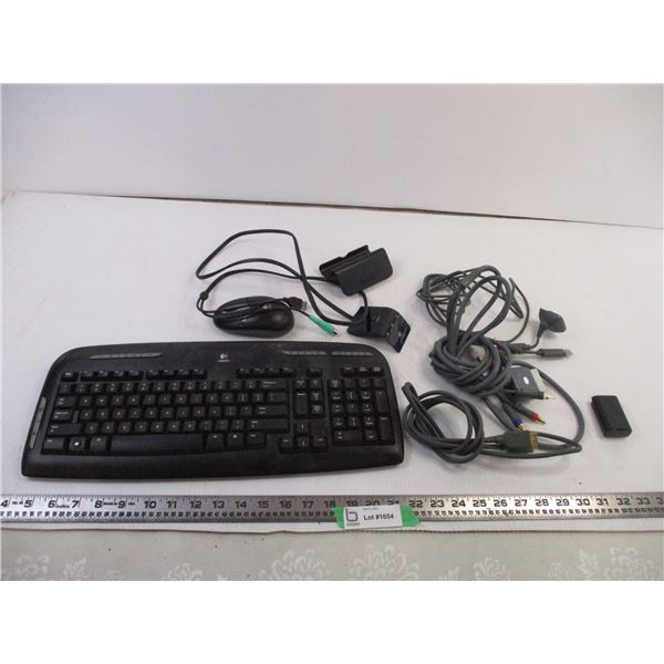 Keyboard + Assorted Computer Items