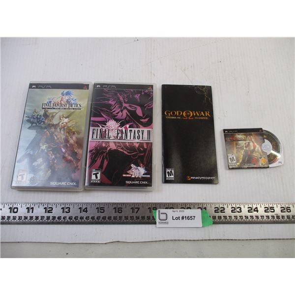 (3) PSP Games (Final Fantasy and God of War)