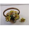 Image 2 : Yellow Flower Basket (Some Chips --Stamped 1978)