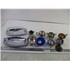 Image 1 : (9) chrome Plated Items + Bowl