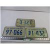 Image 1 : (3)1972 Saskatchewan License Plates