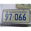 Image 2 : (3)1972 Saskatchewan License Plates